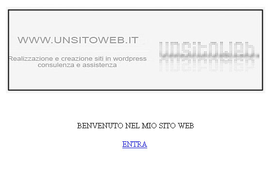 pagina personalizzata index splash