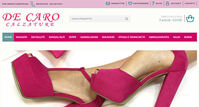 Sito wordpress ecommerce calzature