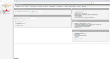 pannello phpmyadmin xampp