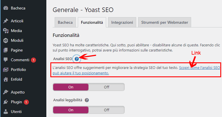 suggerimenti yoast