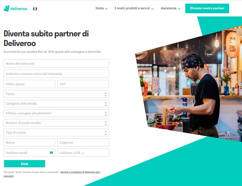 landing page deliveroo