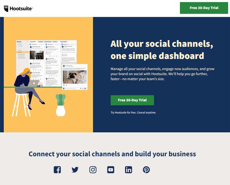 landing page hootsuite