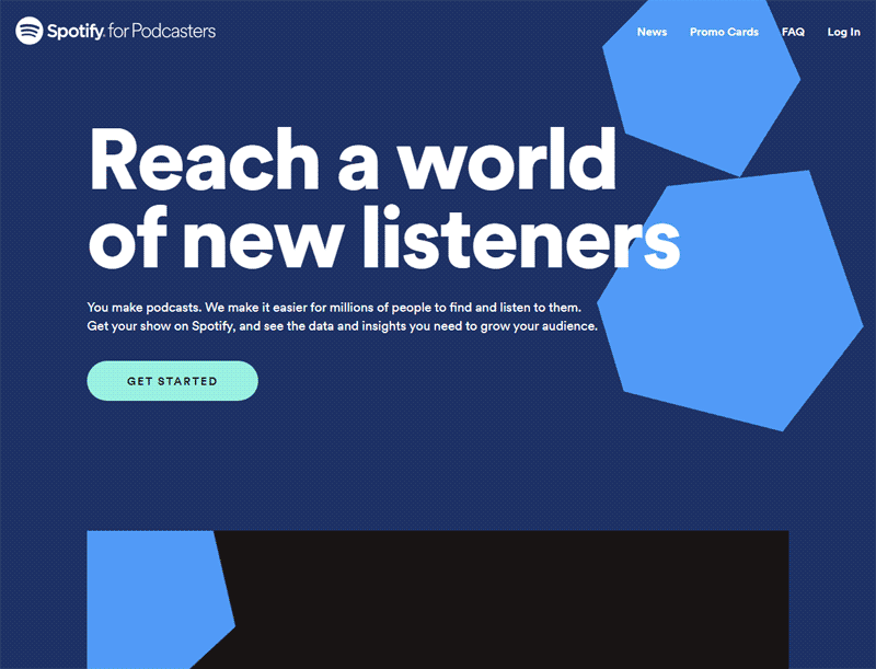 landing page spotify