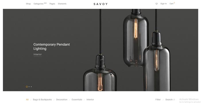 Savoy tema ecommerce