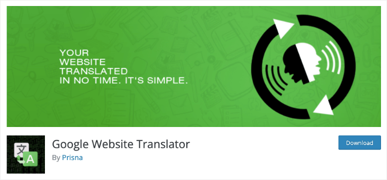 plugin google website translator