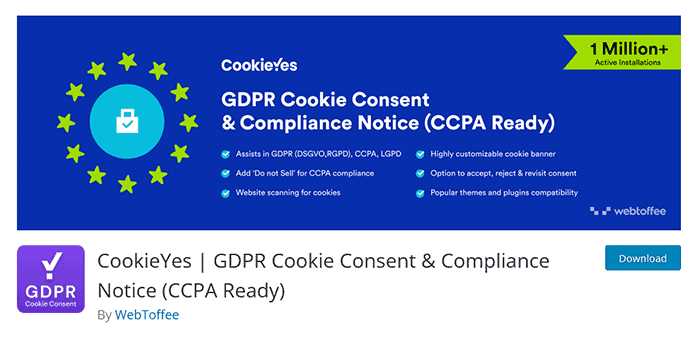 plugin gdpr CookieYes