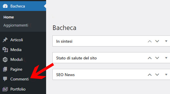 sezione commenti wordpress