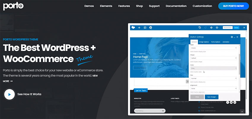 tema wordpress porto