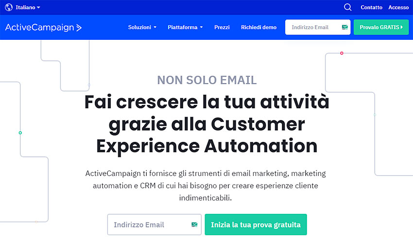 piattaforma email marketing activecampaign