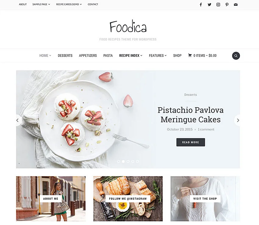 foodica tema food blog