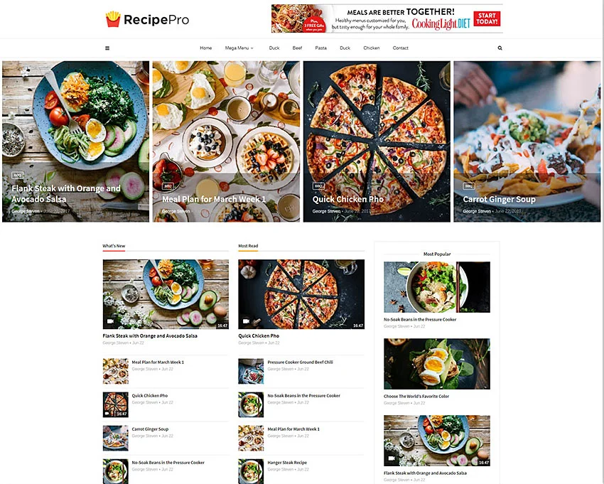 magplus tema food blog