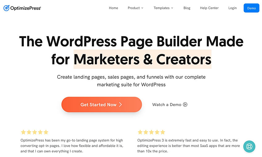 optimizepress page builder