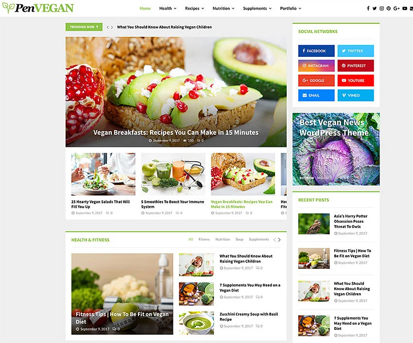 pennews tema food blog