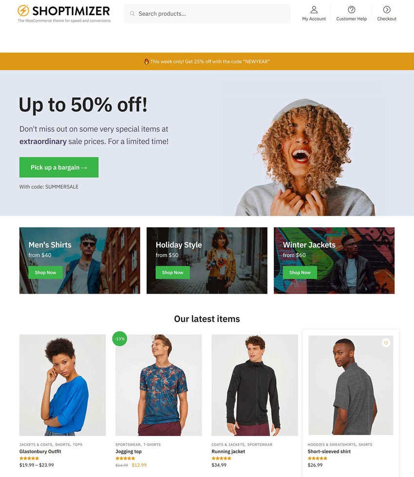 tema elementor shoptimizer