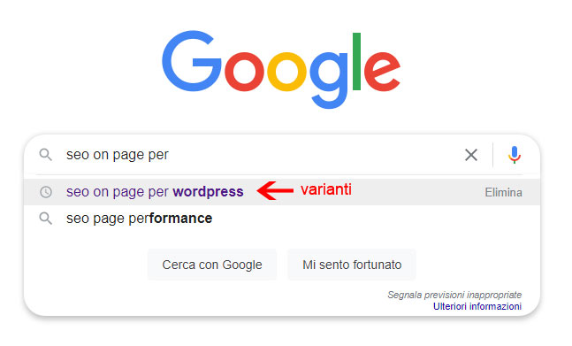 varianti keywords