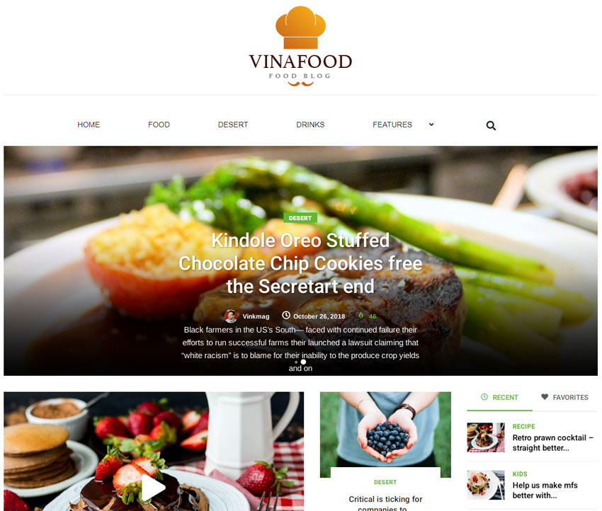 vinkmag tema food blog