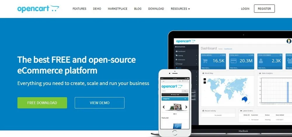 OpenCart ecommerce