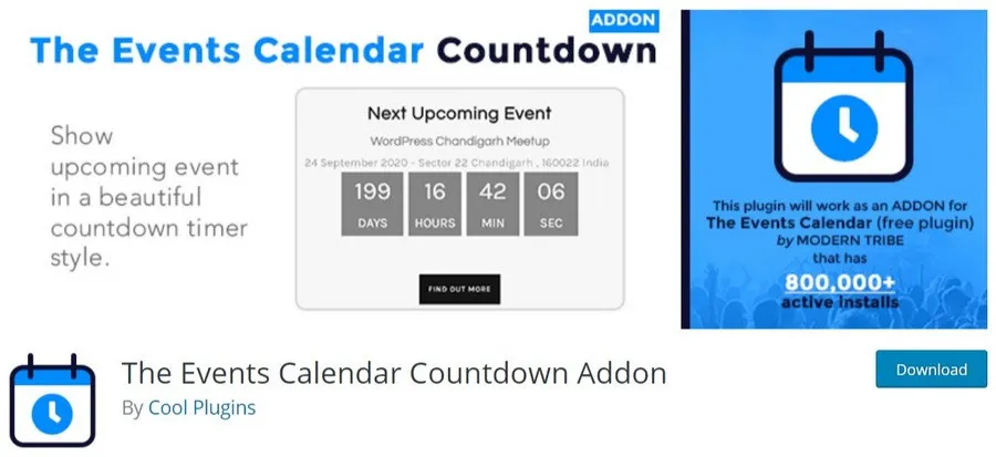 The Events Calendar Countdown Timer