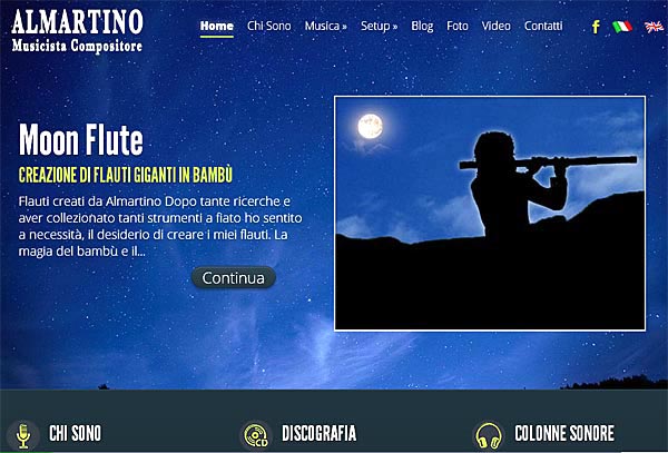 Nuovo sito WordPress per musicista e compositore di capri