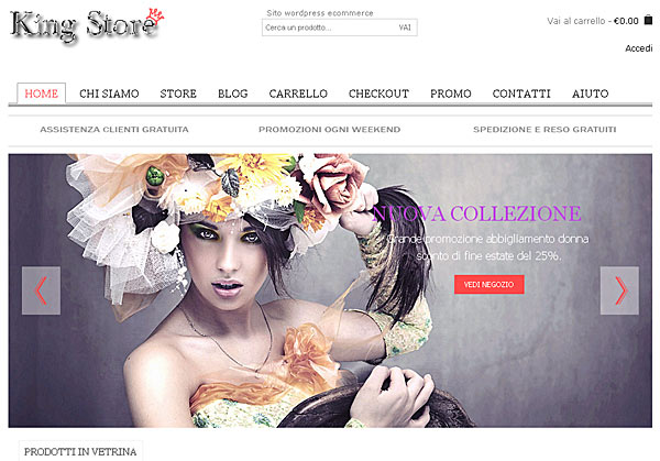 Realizzazione sito WordPress ecommerce