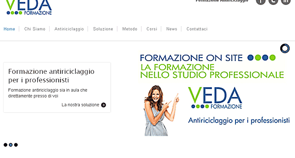 Sito veda formazione antiriciclaggio