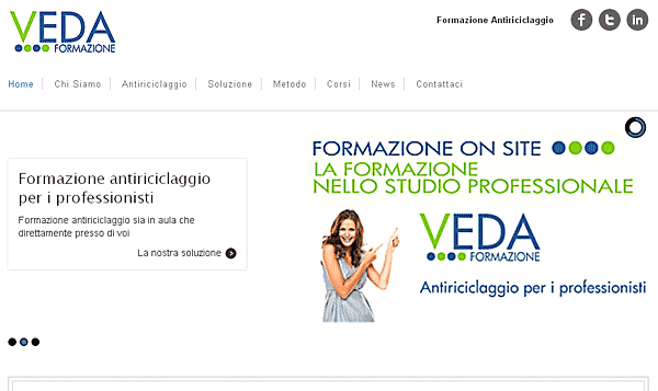 Sito veda formazione antiriciclaggio